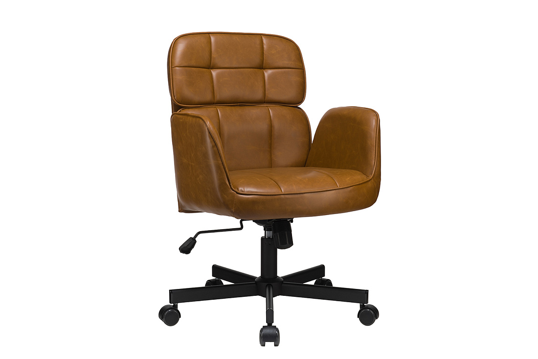 кресло eco-chair pascal w-255 светло-коричневая экокожа фото
