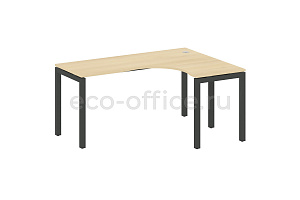 Стол криволинейный правый METAL SYSTEM QUATTRO 5x5 50БП.СА-4 Пр Акация Лорка / Антрацит металл фото