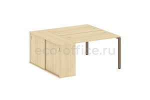 Рабочая станция с опорным шкафом-купе METAL SYSTEM STYLE БП.РС-СШК-1.2 Акация Лорка / Мокко металл фото