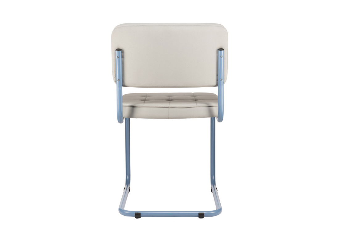 комплект конференц-кресел eco-chair colombo comfort clm-05 серый велюр / синий пудровый металл фото