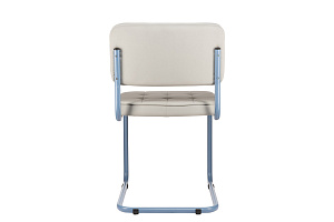 Конференц-кресло ECO-CHAIR COLOMBO Comfort CLM-05 Серый велюр / Синий пудровый металл фото
