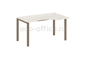 Стол криволинейный правый METAL SYSTEM STYLE БП.СА-2 (R) Дуб Наварра / Мокко металл фото