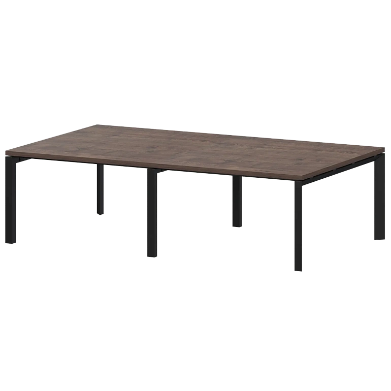 стол переговорный на металлокаркасе protech ктм-24.14.38 дуб апрель/черный фото