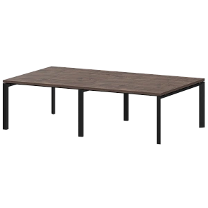 Стол переговорный на металлокаркасе Protech КТМ-24.14.38 Дуб апрель/Черный фото