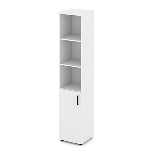 Шкаф высокий узкий STYLE PROJECT SN.STU-101(L) Белый/Черный Ручки фото