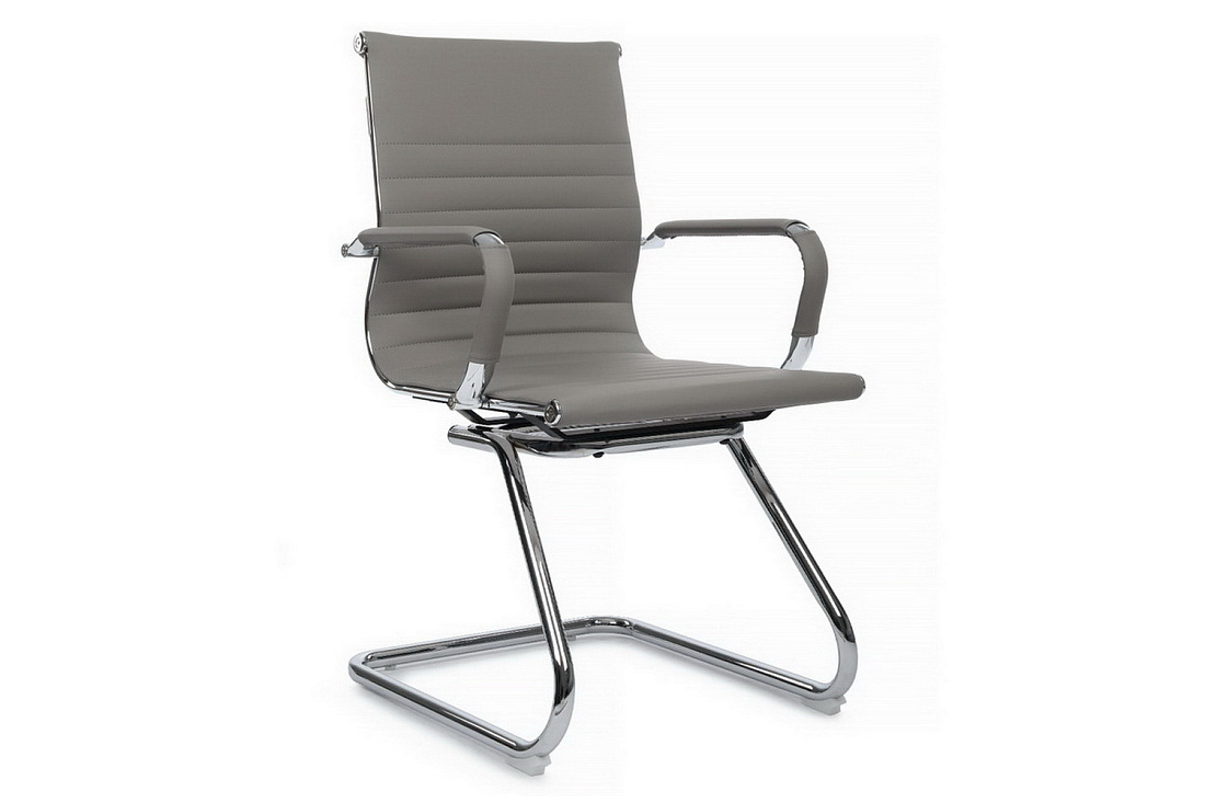 Конференц-кресло RV Chair HUGO 6002-3E Серая экокожа  стоимость
