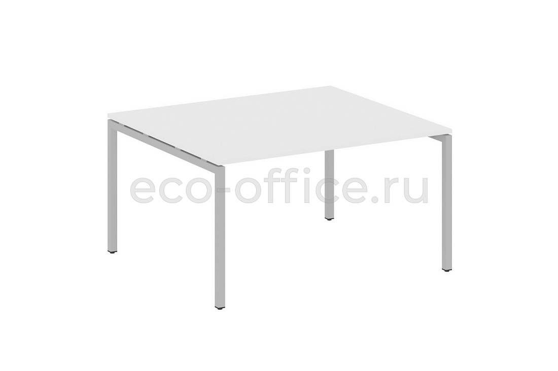 Стол переговорный (1 столешница) METAL SYSTEM QUATTRO 4x4 40БП.ПРГ-1.3 Белый / Серый металл  стоимость