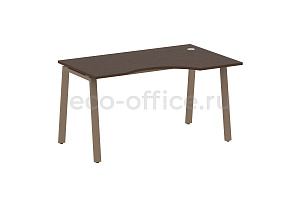 Стол криволинейный правый METAL SYSTEM STYLE БА.СА-2 (R) Венге Цаво / Мокко металл фото