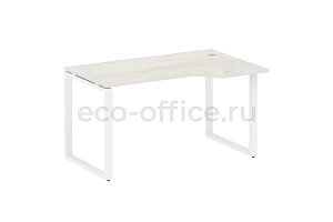 Стол криволинейный правый METAL SYSTEM STYLE БО.СА-2 (R) Дуб Наварра / Белый металл фото