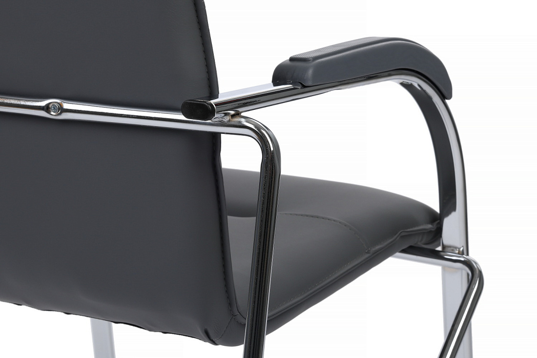 конференц-кресло rv chair самба на гальванических опорах smb-03h серая экокожа фото