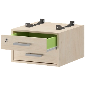 Тумба подвесная для столов на м/каркасе гл.600 мм Protech АМТ2-02М.60 Бук фото