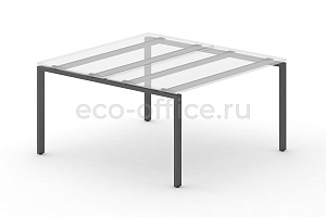 Металлокаркас на П-образных опорах 60x30 для рабочей станции 1000*1475 Антрацит металл фото