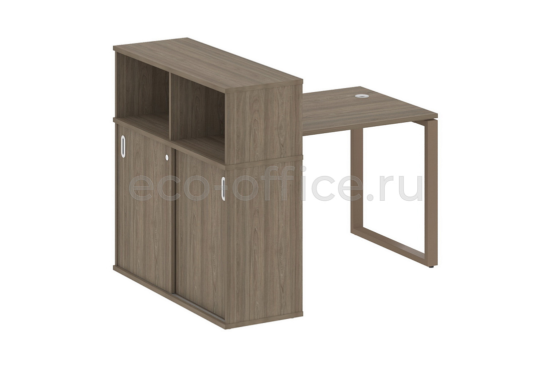 Рабочая станция с опорным шкафом-купе METAL SYSTEM STYLE БО.РС-СШК-3.1 Вяз Благородный / Мокко металл  стоимость