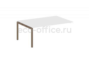 Проходной наборный элемент переговорного стола METAL SYSTEM QUATTRO 5x5 50БП.ППРГ-5 Белый / Мокко металл фото