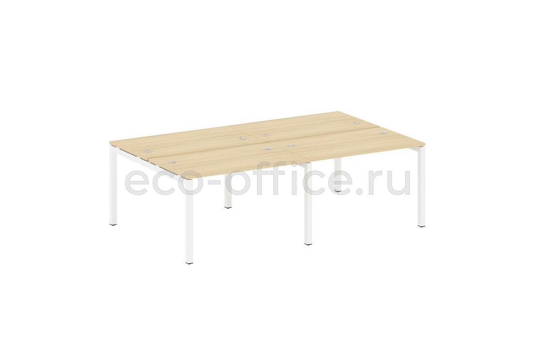 Рабочая станция на 4 рабочих места METAL SYSTEM QUATTRO 5x5 50БП.СМ-4.2 Акация Лорка / Белый металл  стоимость