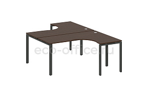 Рабочая станция криволинейная METAL SYSTEM STYLE БП.РАС-СА-2.4 Венге Цаво / Антрацит металл фото