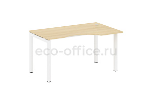 Стол криволинейный правый METAL SYSTEM QUATTRO 5x5 50БП.СА-2 Пр Акация Лорка / Белый металл фото