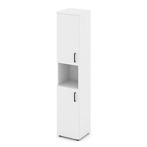 Шкаф высокий узкий STYLE PROJECT SN.STU-107(L) Белый/Черный Ручки фото