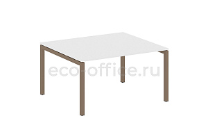 Стол переговорный (1 столешница) METAL SYSTEM QUATTRO 5x5 50БП.ПРГ-1.3 Белый / Мокко металл фото