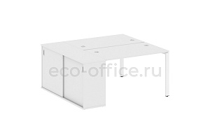 Рабочая станция с опорным шкафом-купе METAL SYSTEM STYLE БП.РС-СШК-1.2 Белый / Белый металл фото