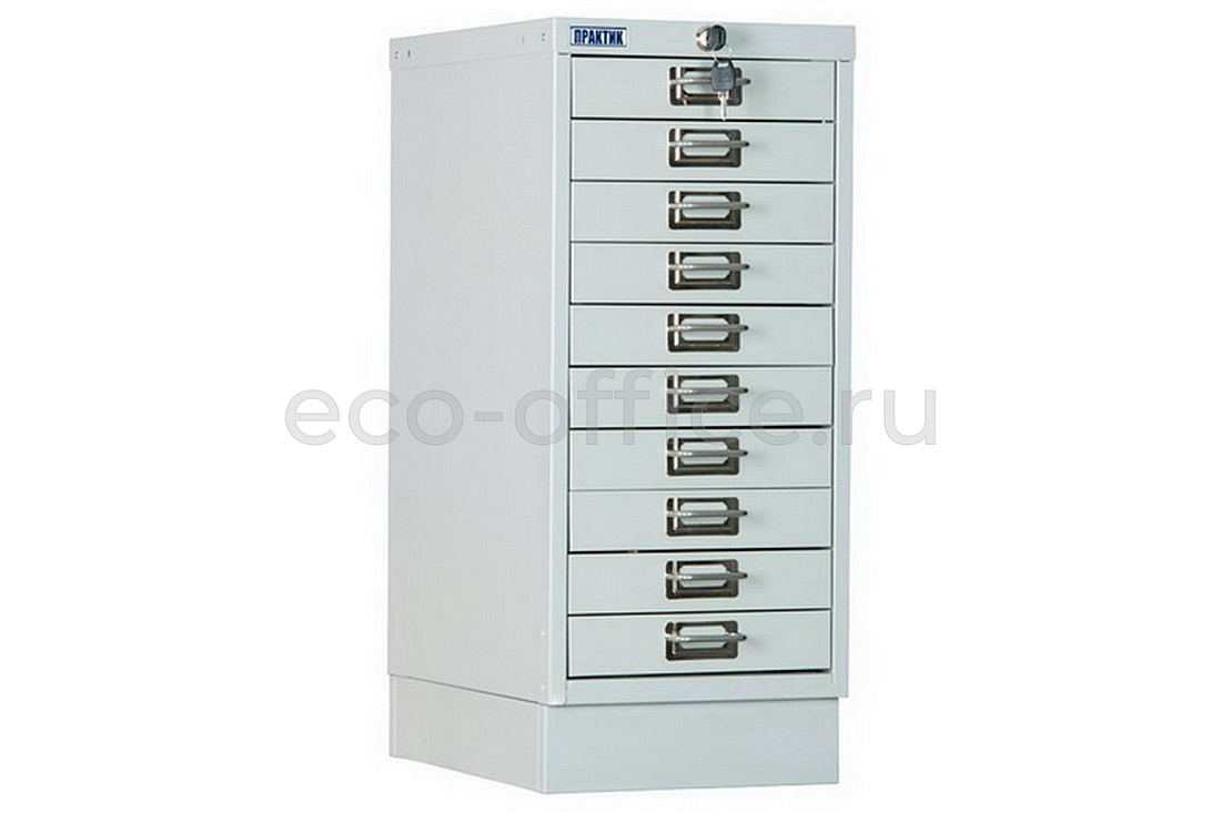 Шкаф картотека ПРАКТИК MDC-A4/650/10 Серый RAL 7038  стоимость