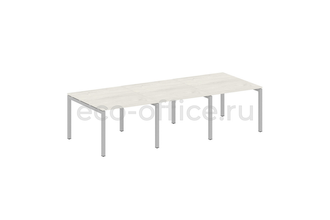 Стол переговорный (3 столешницы) METAL SYSTEM QUATTRO 5x5 50БП.ПРГ-3.1 Дуб Наварра / Серый металл  стоимость