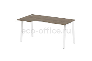 Стол криволинейный левый METAL SYSTEM STYLE БА.СА-1 (L) Вяз Благородный / Белый металл фото