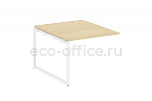 Проходной наборный элемент переговорного стола METAL SYSTEM QUATTRO 4x4 40БО.ППРГ-1 Акация Лорка / Белый металл фото