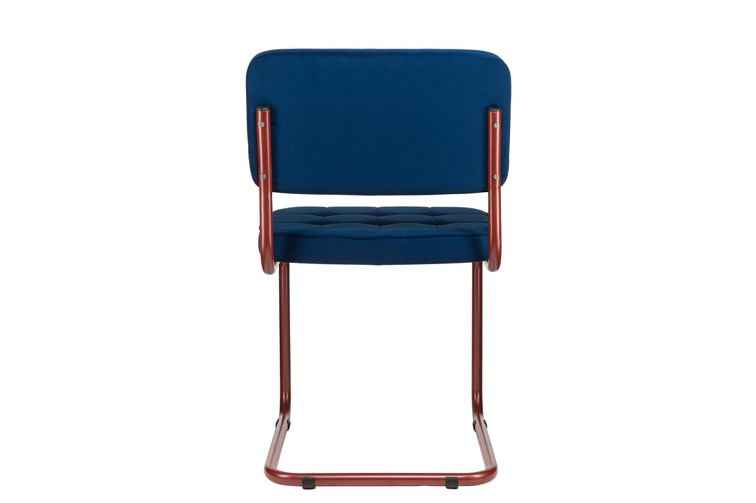 конференц-кресло eco-chair colombo comfort clm-05 синий велюр / терракот металл фото