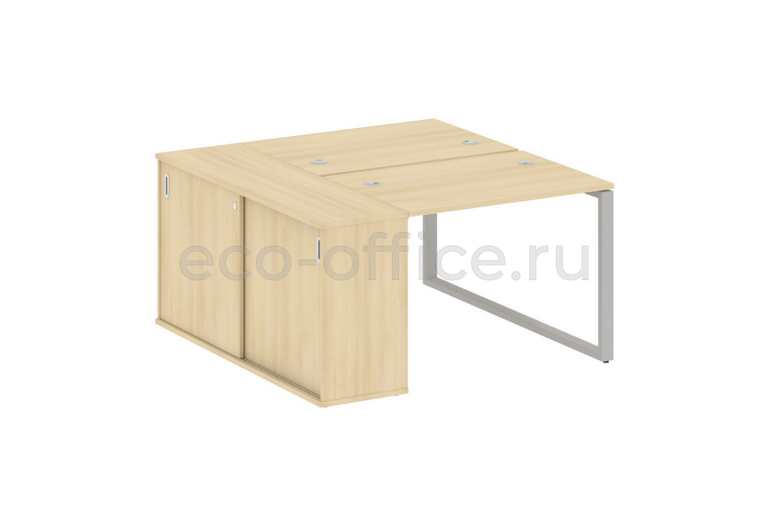 Рабочая станция с опорным шкафом-купе METAL SYSTEM STYLE БО.РС-СШК-1.1 Акация Лорка / Серый металл  стоимость