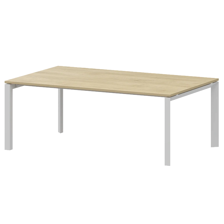 стол переговорный на металлокаркасе protech нтмп.п.180.11 баттл рок/белый фото