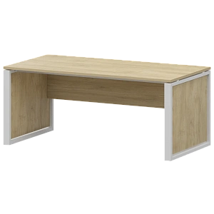 Стол руководителя Protech НТМ-160-КМК Баттл Рок/Белый фото