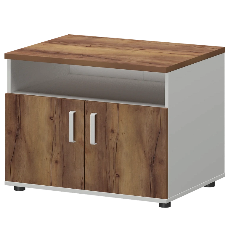 тумба для оргтехники protech смт-2дн тип2 белый/таксония фото