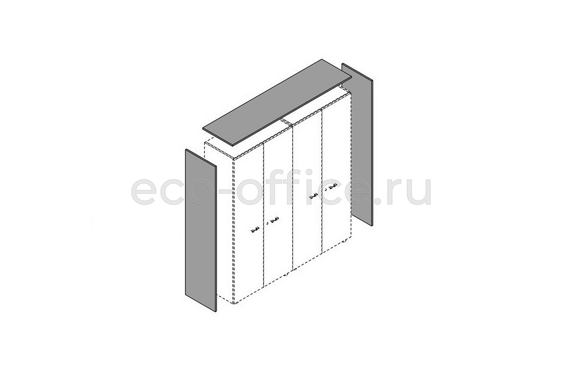 Топ верхний + 2 высокие боковые панели ELITE 174114 Black (Cod.51)  стоимость