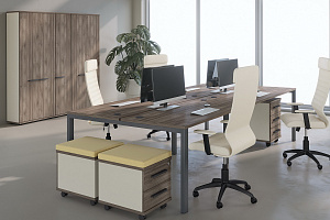 Мебель для персонала NEW LINE Дуб Шамони Тёмный фото