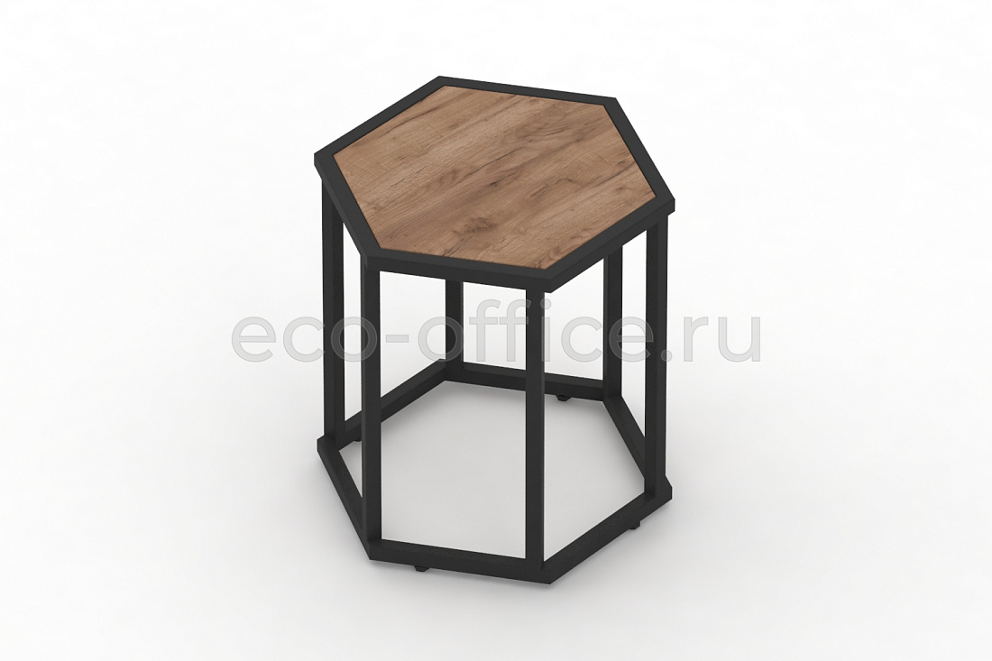 Стол журнальный HEX-450 Дуб Табак / Чёрный металл  стоимость