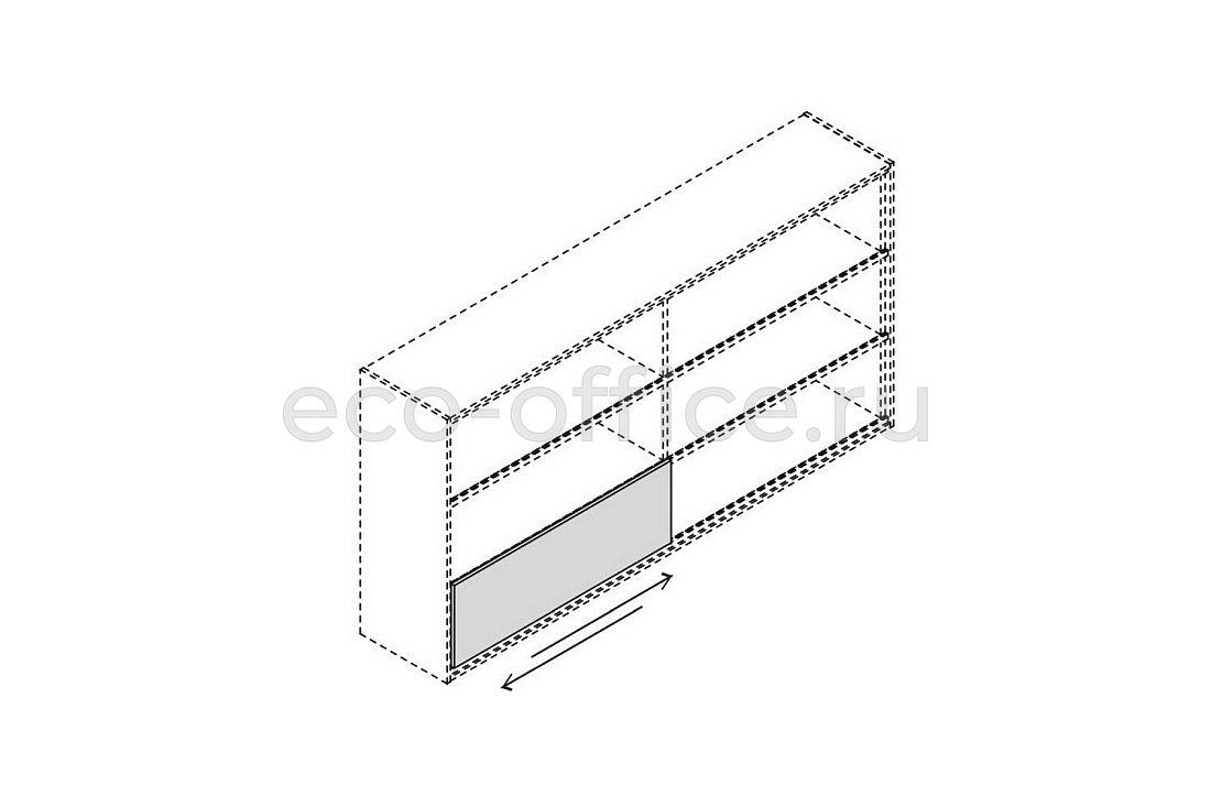 Раздвижная дверь для монолитных шкафов (шпон) ELITE 174334 Canaletto Walnut (Cod.27)  стоимость