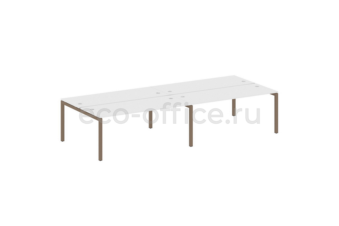 Рабочая станция на 4 рабочих места METAL SYSTEM QUATTRO 5x5 50БП.СМ-4.5 Белый / Мокко металл  стоимость