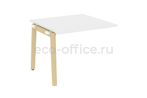 Проходной наборный элемент переговорного стола ONIX WOOD OW.NPRG-1 Белый Бриллиант / Дуб Светлый фото