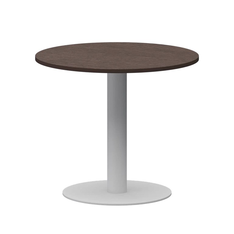 стол круглый protech ам-д90 дуб венге/белый фото