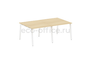 Стол переговорный (2 столешницы) METAL SYSTEM STYLE БА.ПРГ-2.1 Акация Лорка / Белый металл фото