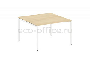Стол переговорный (1 столешница) METAL SYSTEM QUATTRO 4x4 40БП.ПРГ-1.2 Акация Лорка / Белый металл фото