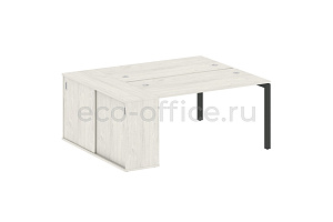 Рабочая станция с опорным шкафом-купе METAL SYSTEM QUATTRO 5X5 50БП.РС-СШК-1.3 Дуб Наварра / Антрацит металл фото