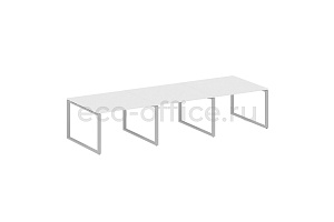 Стол переговорный (3 столешницы) METAL SYSTEM STYLE БО.ПРГ-3.2 Белый / Серый металл фото