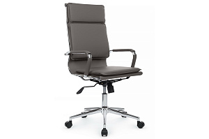 Кресло руководителя RV Chair HUGO 6003-1SE Серая экокожа фото