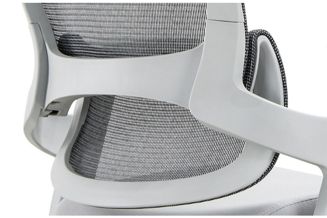 кресло руководителя rv chair job 6246a-hs серая сетка / серая ткань фото