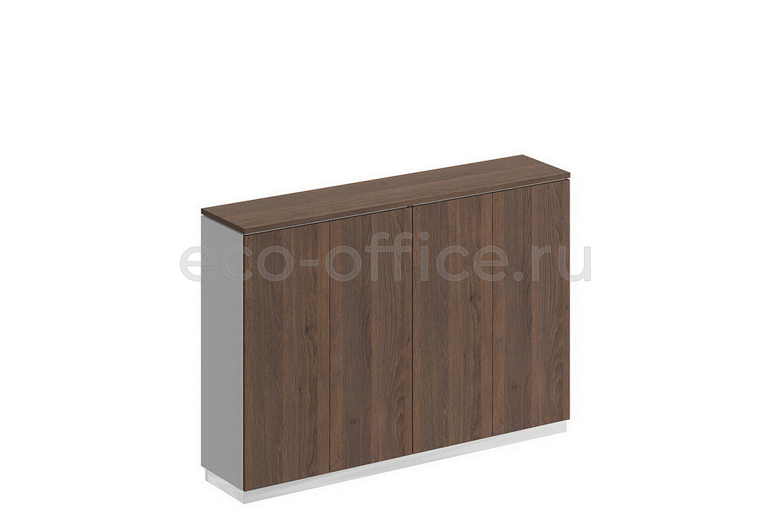 Шкаф для документов закрытый средний CITY СИ 320 Дуб Гладстоун темный / Дуб Гладстоун темный / Белый   стоимость