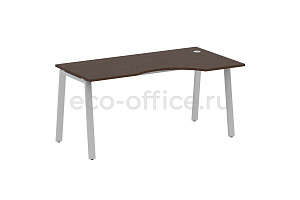 Стол криволинейный правый METAL SYSTEM STYLE БА.СА-1 (R) Венге Цаво / Серый металл фото