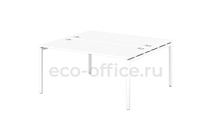 Стол-тандем на металлокаркасе 40*40 SENTIDA STEEL S-49 Белый фото