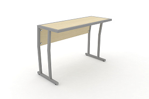 Стол учебный двухместный с царгой DESK DK-1100SP Клён / Серый металл фото